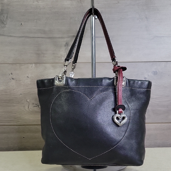 Brighton Black Leather Jodi Reversible Tote Handbag Purse